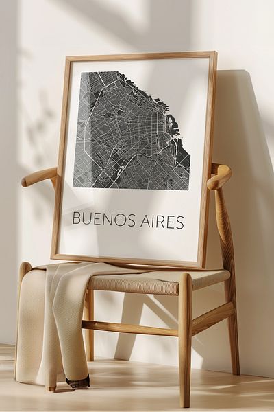 Home Cities Gaze Map, Living Room Decor, Hall Decor, Black and White Frameless Poster