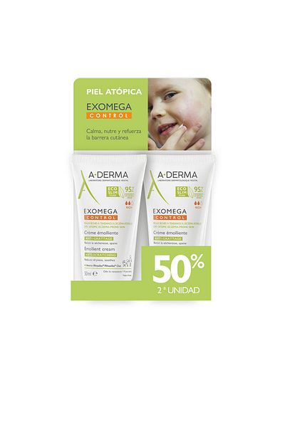 A-DERMA Exomega Control Erweichende Cremepackung 2 X A-derma 50 ml