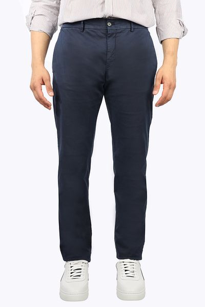 PAUL&SHARK Men's Regular Fit Normal Waist Straight Leg Chino Navy Blue Trousers 25414020 -013