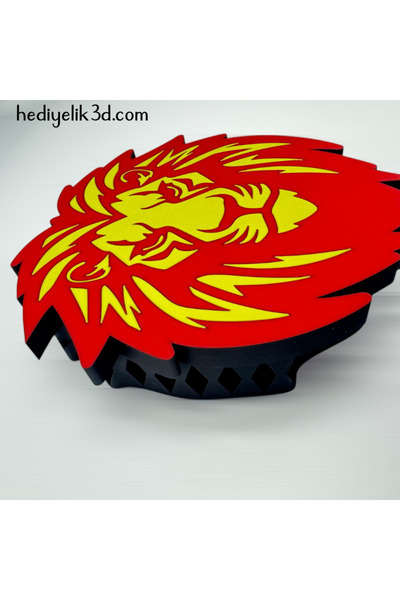 shop RGB Kumandalı Aslan Kafası Gece Lambası 25 25 cm Duvar Aydınlatma