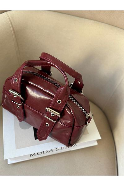 Moda Sekiz Geantă de mână și de umăr pentru femei cu accesoriu curea dublă