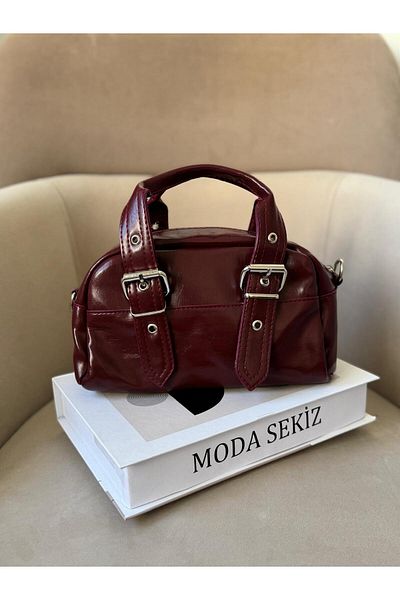 Moda Sekiz Geantă de mână și de umăr pentru femei cu accesoriu curea dublă