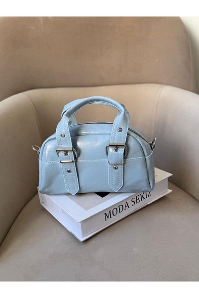 Moda Sekiz Geantă de mână și de umăr pentru femei cu accesoriu curea dublă