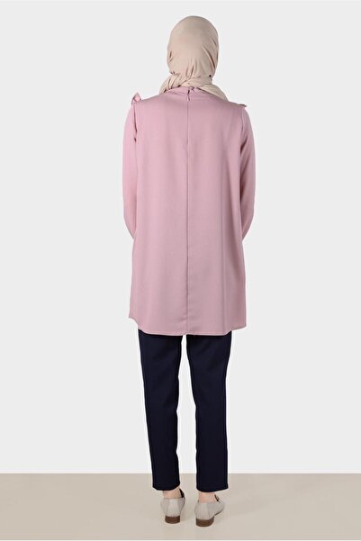 Alvina Ruffled Tunic with Tie-Up Sleeves 42718