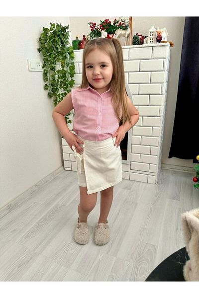 KOKOŞ BEBEK Girl's Set in Shirts: Skirt and Pants