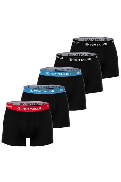 Tom Tailor Herren Boxershorts, 5er Pack - Hüfthose, Trunks, X-lastic, Cotton Stretch
