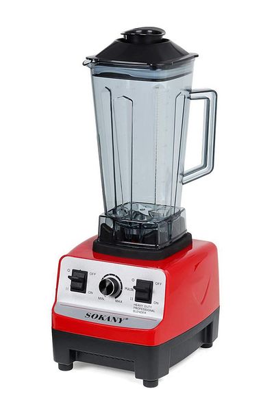 SOKANY Multifunction Fully Automatic Blender, Ice Crusher, Kitchen Cooking Machine, Juicer, 2L, SK-444, Red