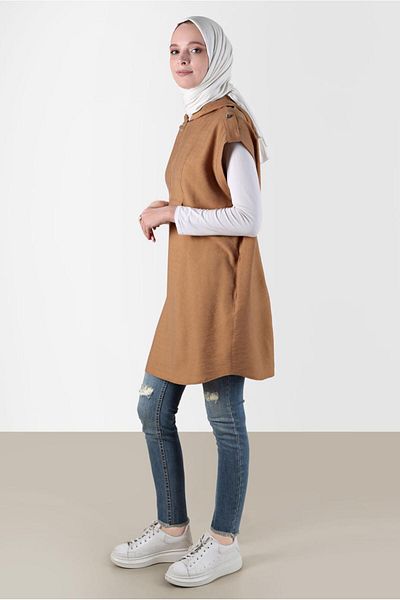 Alvina Hooded Short Sleeve Tunic - 42767