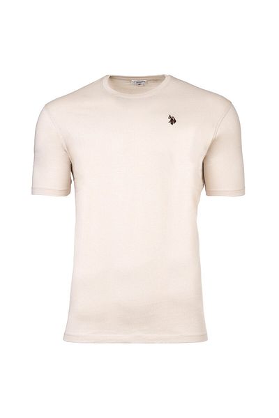 U.S. Polo Assn. US POLO ASSN. Herren T-Shirt - Rundhals, Logo-Stickerei, Baumwolle