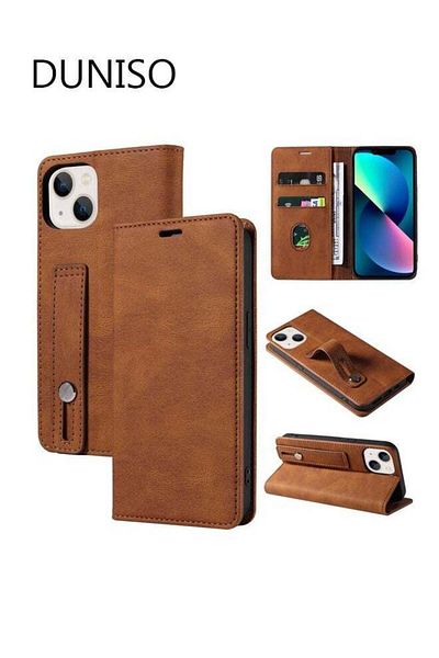 Generic DUNISO For iPhone 14 Pro Max 6.7" Leather Wallet Case