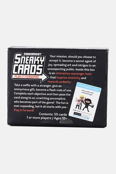 Gamewright Sneaky Cards Play It Forward, Black
