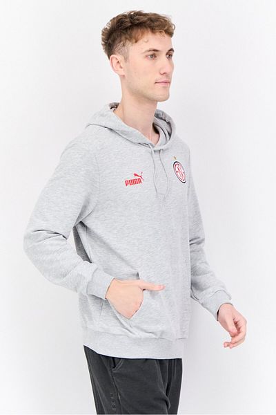 Puma Men Sportswear Fit Long Sleeves Training Sweatshirt, Heather Grey