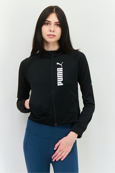 Puma Women Sportswear Fit Long Sleeves Outdoor Sweatshirt, Black/white