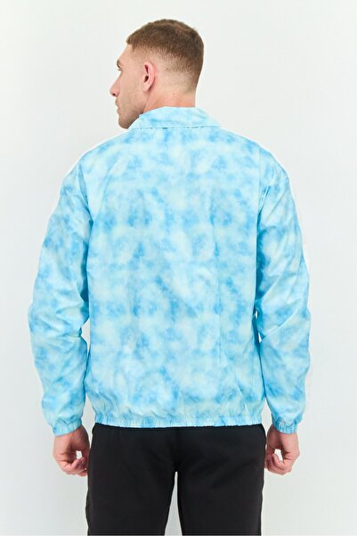 Puma Men Sportswear Fit Long Sleeve Training Jacket, Aqua Blue/White