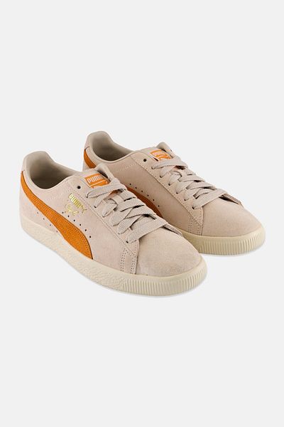Puma Men Clyde Og Lace Up Outdoor Shoes, Beige/Orange