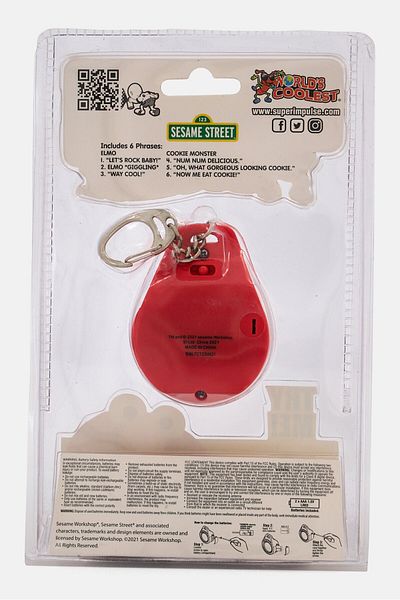 Sesame Street Worlds Coolest Talking Keychain, Red