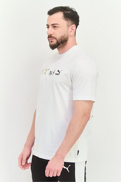 Puma Men Relaxed Fit Short Sleeve Outdoor T-shirts, White