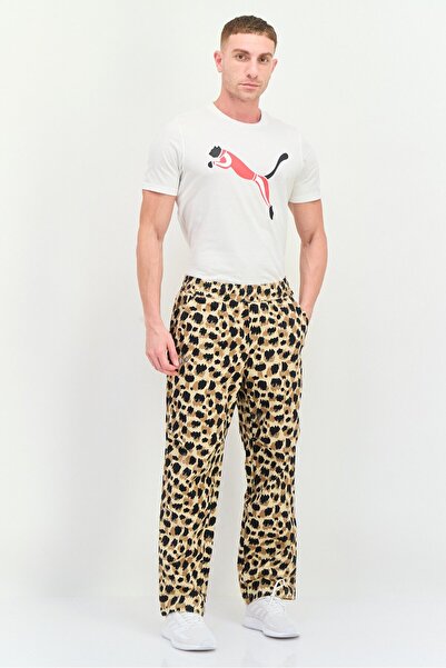 Puma Men Relaxed Fit Outdoor Sweatpants, Black/Beige