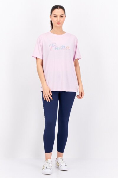 Puma Women Sportswear Fit Short Sleeves Training T-Shirt, Lavender