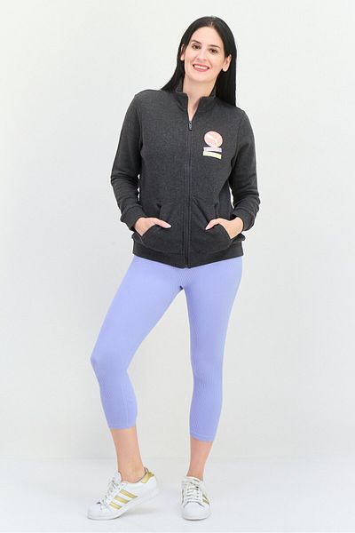 Puma Women Regular Fit Long Sleeves Outdoor Sweatshirt, Charcoal Black