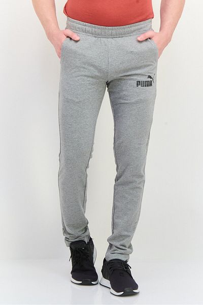Puma Men Slim Fit Brand Logo Training Track Pant, Grey