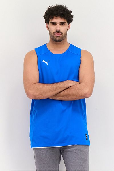 Puma سترة تدريب رياضية بدون أكمام للرجال، باللون الأزرق