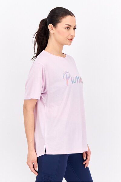 Puma Women Sportswear Fit Short Sleeves Training T-Shirt, Lavender