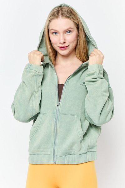 adidas Women Sportswear Fit Long Sleeves Outdoor Sweatshirt,n Sage