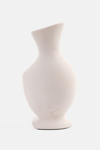 Muy Mucho Ceramic Vase 27 H X 5 W X 15 L Cm, White