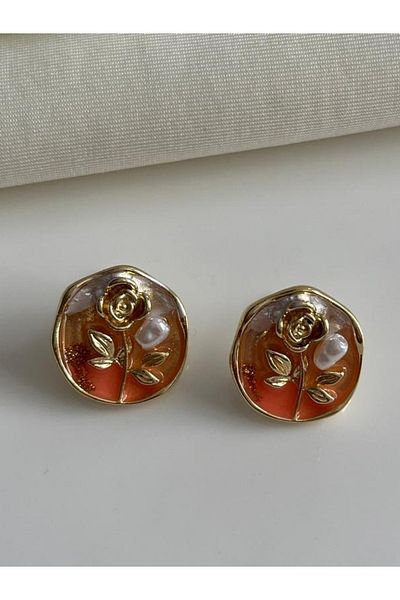 Nilsu Jewellery Accessory Vintage Pearl Flower Detailed Women's Earrings