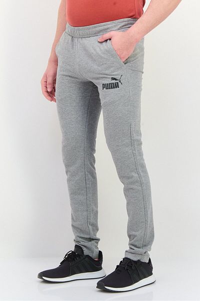 Puma Men Slim Fit Brand Logo Training Track Pant, Grey