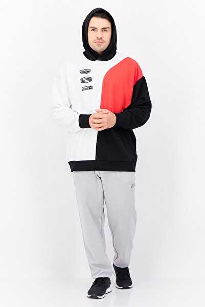 Puma Men Sportswear Fit Long Sleeve F1 Cb Graphic Outdoor Sweatshirt, White/Black/Red