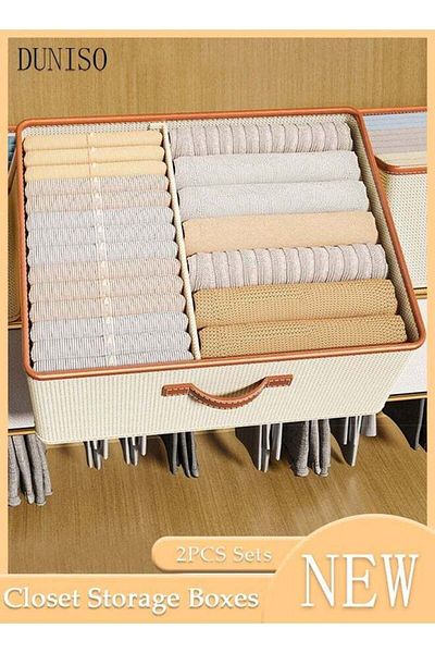 Generic 2 Pieces Foldable and Washable Closet Storage Organizer with Carrying Handles Toy Organizer Box Cube