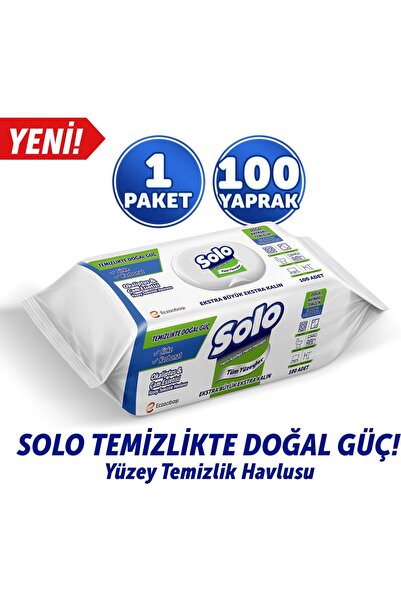 Solo Temizlikte Doğal Güç Okaliptus&çam Esintisi Yüzey Temizlik Havlusu 100 Y...