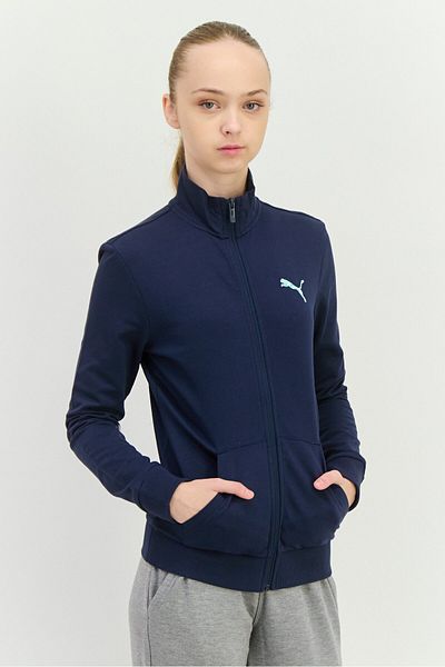Puma Women Regular Fit Long Sleeve Outdoor Sweatshirt, Navy