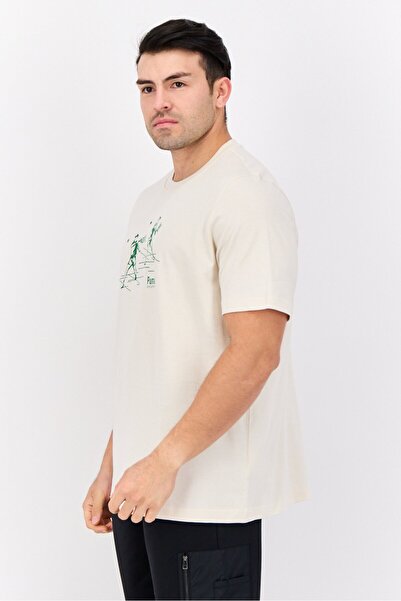 Puma Men Sportswear Fit Short Sleeve Training T-Shirt, Beige/Green