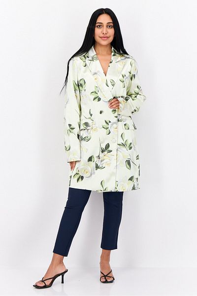 Liquorish Women Regular Fit Floral Print Casual Blazer, Multicolor