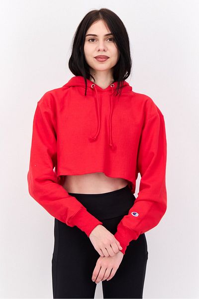 Champion Women Sportswear Fit Long Sleeve Outdoor Sweatshirt, Red