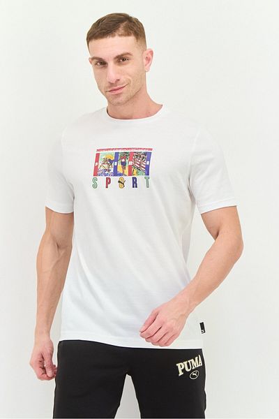 Puma Men Sportswear Fit Short Sleeves Outdoor T-shirt, White