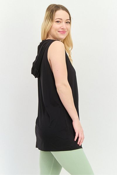 Puma Women Sports Wear Fit Sleeveless Hooded Sweatshirt, Black