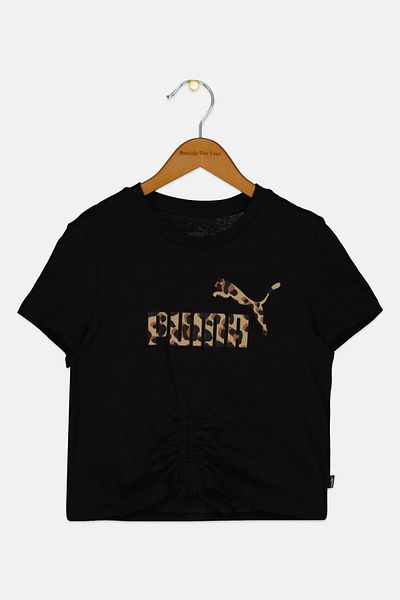 Puma Kids Girl Sportswear Fit Short Sleeves Outdoor Top, Black