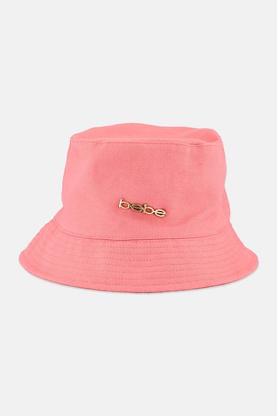 Bebe Women Brand Logo Bucket Hat, Pink
