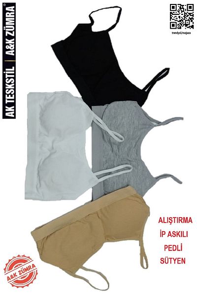 A&K ZÜMRA Σουτιέν 4" Παιδικό Bustier με λουράκι και μαξιλαράκια