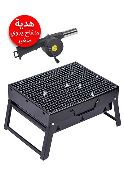 RENOVO Portable Foldable Charcoal Grill Outdoor Smoker BBQ, For Garden and camping 35X27 CM