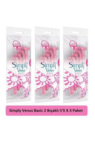 Gillette Venus Gillette Venus Simple 2 Blades 5 Pack Refill X3 Pieces