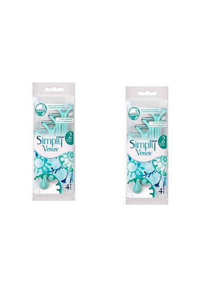 Gillette Venus Venus Simply 2 Women's Shaving Razor 4 Pieces X 2 Pieces
