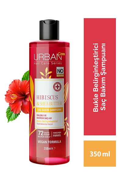 Urban Care Hibiscus & Shea Butter Hair Care Shampoo Vegan 350 ml