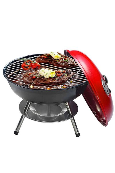 RENOVO Portable Charcoal Grill for Outdoor 14 Inch Barbeque Grill and Smoker for Outdoor & Camping