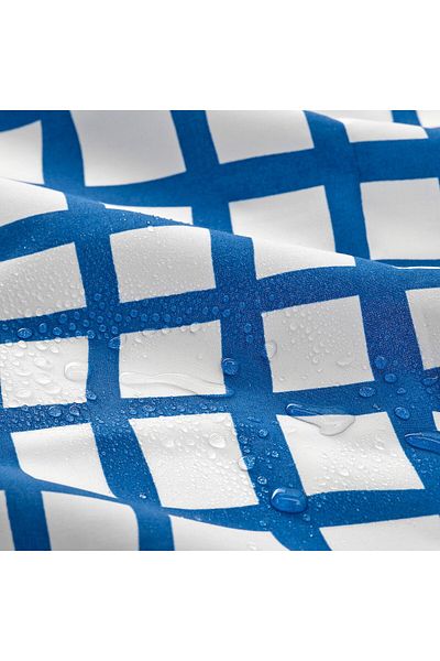 IKEA PILLERSTARR Tablecloth, patterned/blue white, 145 x 240 cm