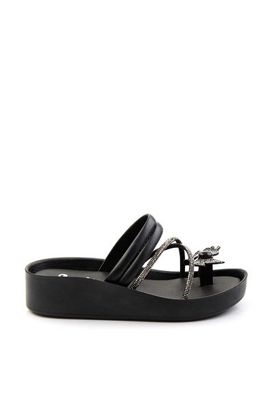Bambi Black Platinum Women's Slippers K 04328023809